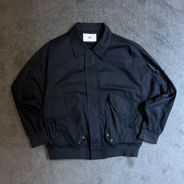 V2 블랙 밀리터리 블루종 점퍼
