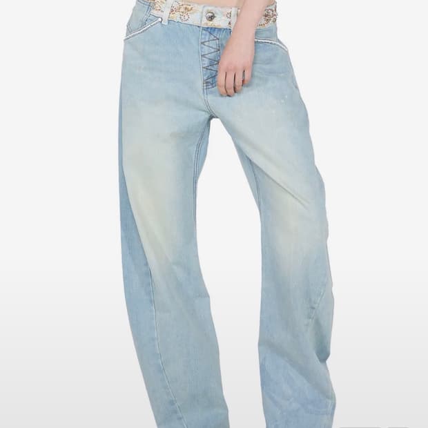 스컬프터 비즈 청바지