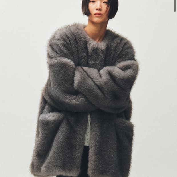 플리즈프로젝트 MIDDLE FUR JACKET, GRAY