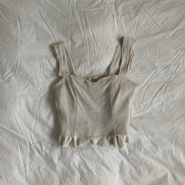 오트밀 뷔스티에 탑