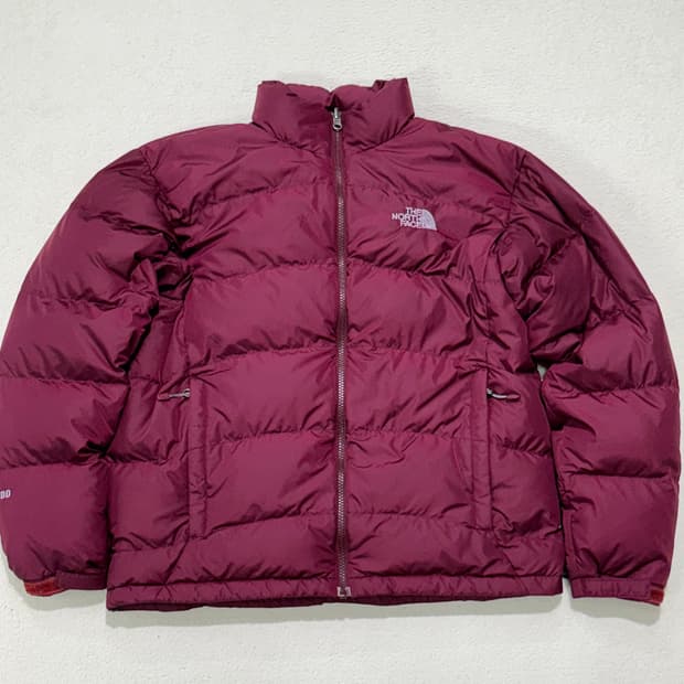 노스페이스 600 경량 패딩 버건디 95-100