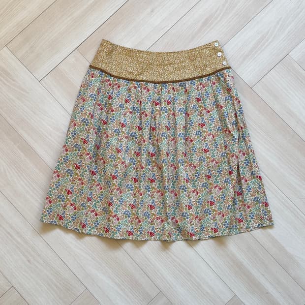 [NIMES] floral cotton skirt _ Made in Ja