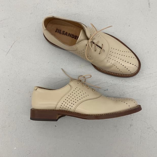 Jil Sander 질샌더 holes derby shoes