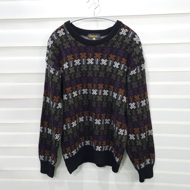 JAPAN 90s 빈티지 양모100 니트 스웨터- 우먼L