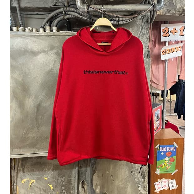 디스이즈네버뎃 플리스 후드티 레드 XL #csz3340