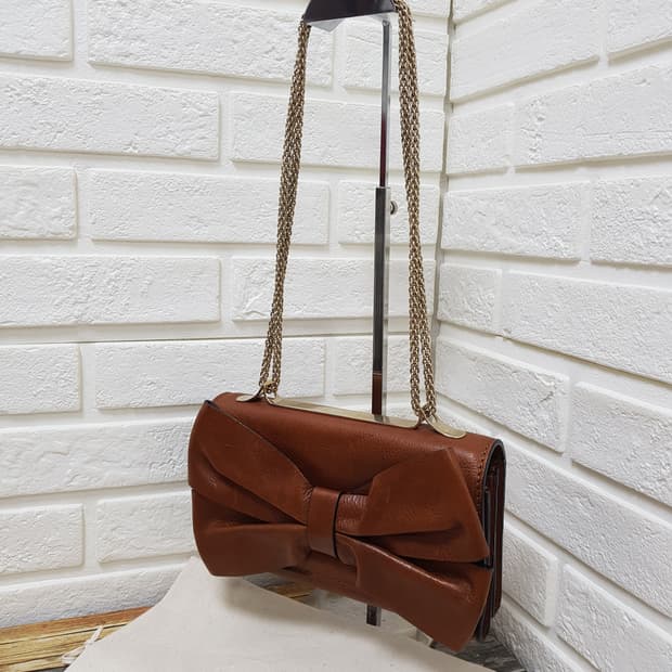 [정품] 발렌티노 리본 장식 체인백