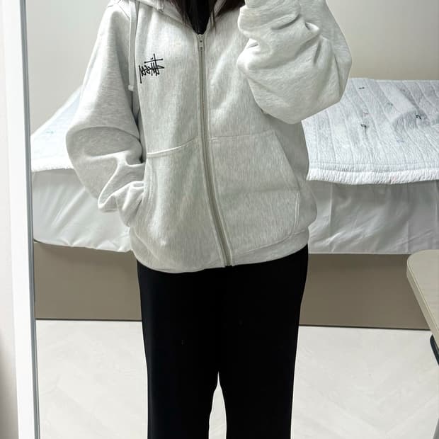 스투시 기모 후드집업