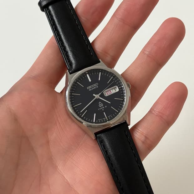 1970s TYPE2 Navy Dial Silver Quartz