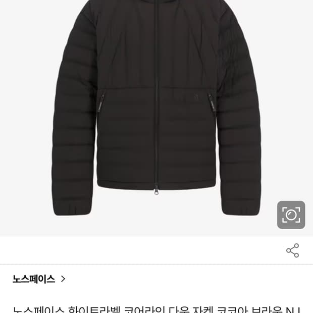 (코코아브라운M) 여성용 노스페이스 화이트라벨 코어라인 다운 경량패딩