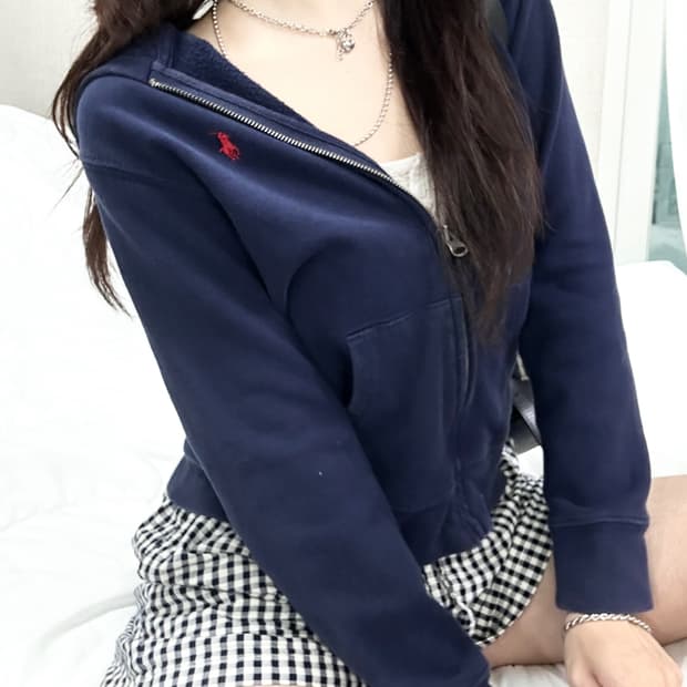 폴로 레드포니 네이비 후드집업