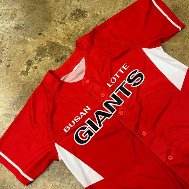[XL] 롯데 자이언츠 올드 야구 유니폼 b8