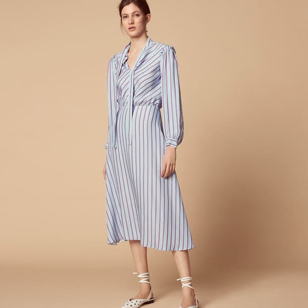 산드로 스트라이프 롱원피스 36사이즈