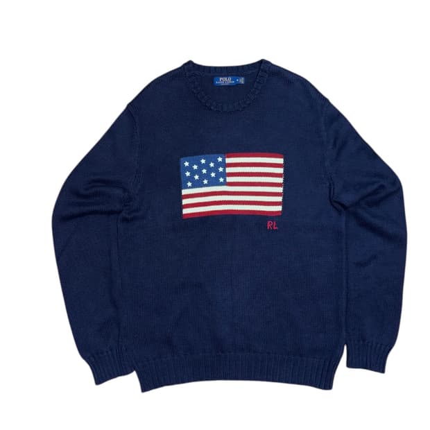 폴로 랄프로렌 성조기 니트 