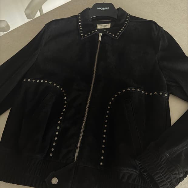 생로랑 스터드 스웨이드 자켓 54