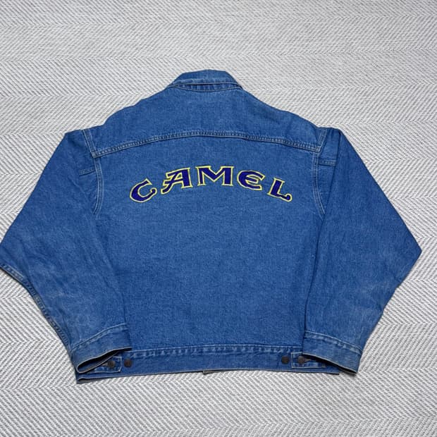 (XL) 90s 빈티지 카멜 로고 데님자켓