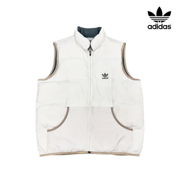 아디다스 00s 올드스쿨 파이어버드 아이보리 조끼패딩