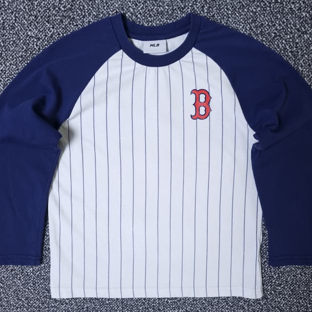 [무료배송][145]MLB 키즈 스트라이프 나그랑 긴팔티 야구티