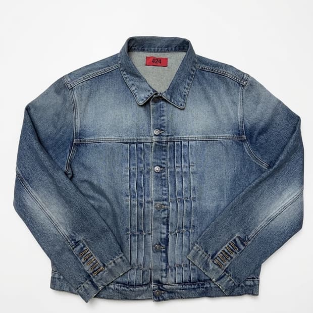 424 데님 인디고 트러커 자켓 50