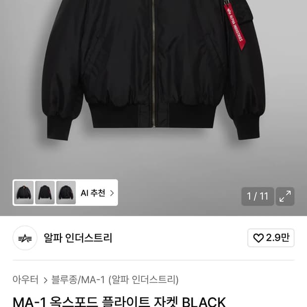 [M] 알파인더스트리스 항공점퍼