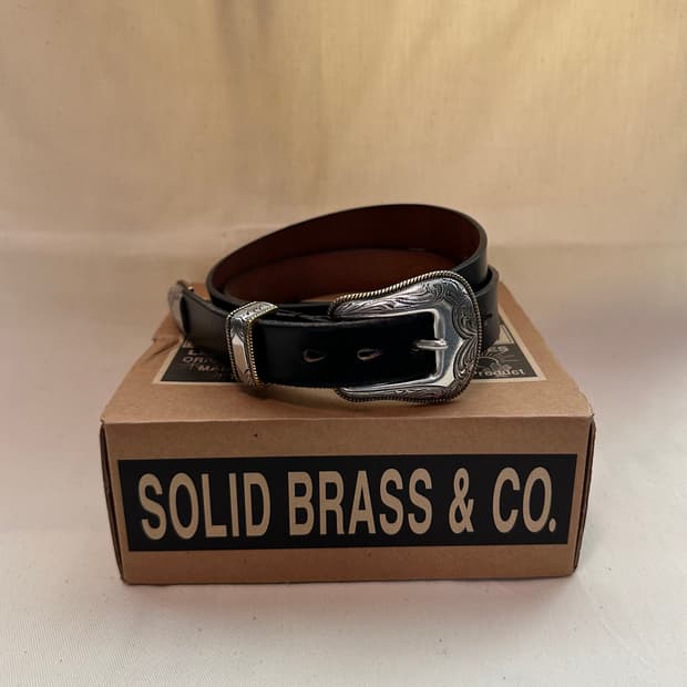 솔리드브라스앤코 웨스턴 벨트 블랙 Solidbrass