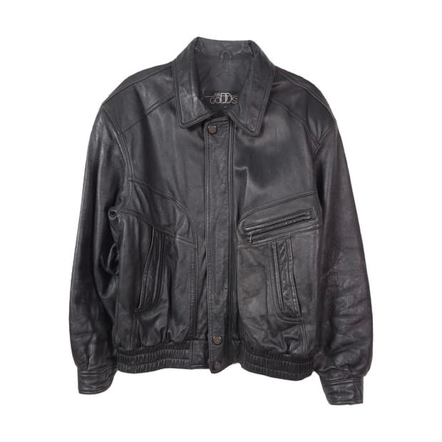 FUR GODDESS 리얼 램스킨 빈티지 레더 블루종 자켓 L