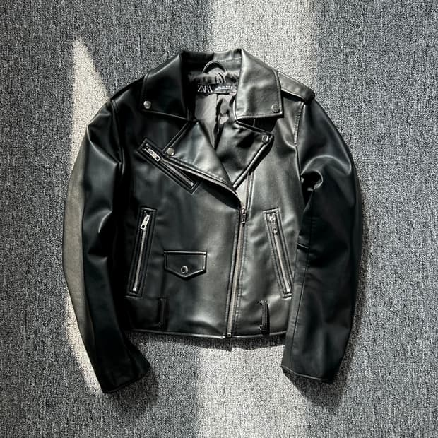 자라 블랙 라이더 가죽 자켓