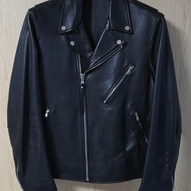 (착샷) 질스튜어트 뉴욕 가죽자켓 라이더 