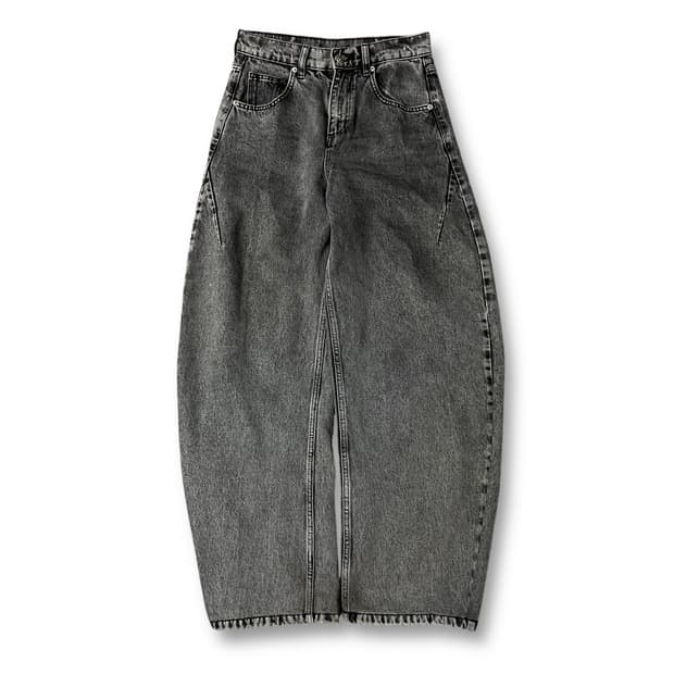 (29) MAJE 마쥬 그레이 커브드 데님 팬츠