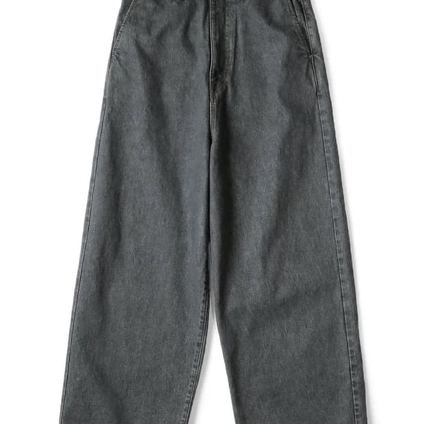 캐피탈 14oz 데님 포트 배기 팬츠 블랙 키나리