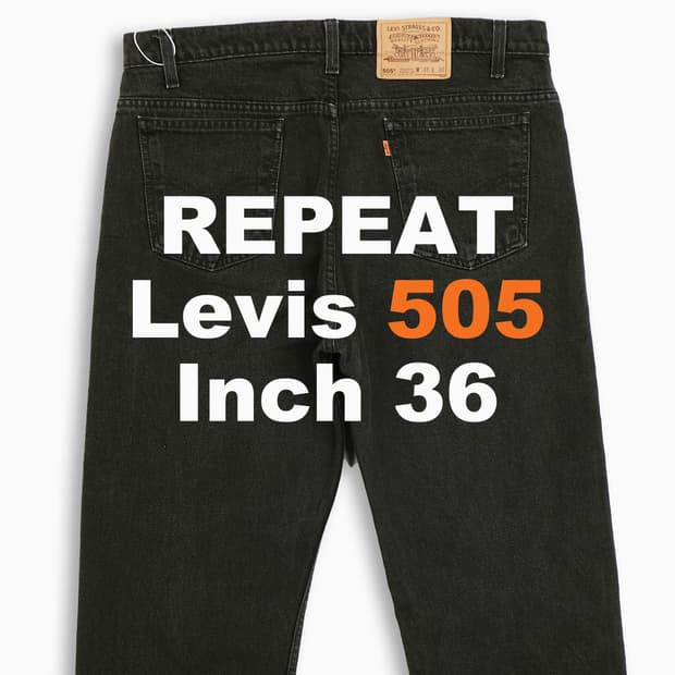 리바이스 505 오렌지탭 흑청 블랙진 90s 36인치 OR50538105