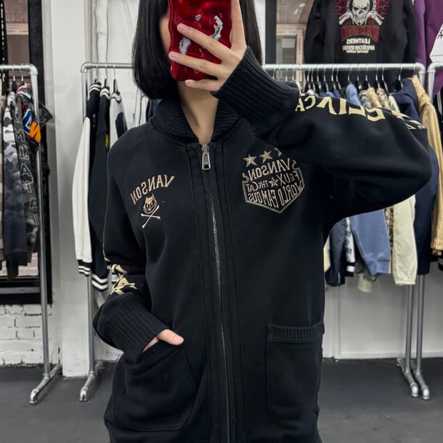 밴슨 레더 펠릭스 집업 자켓