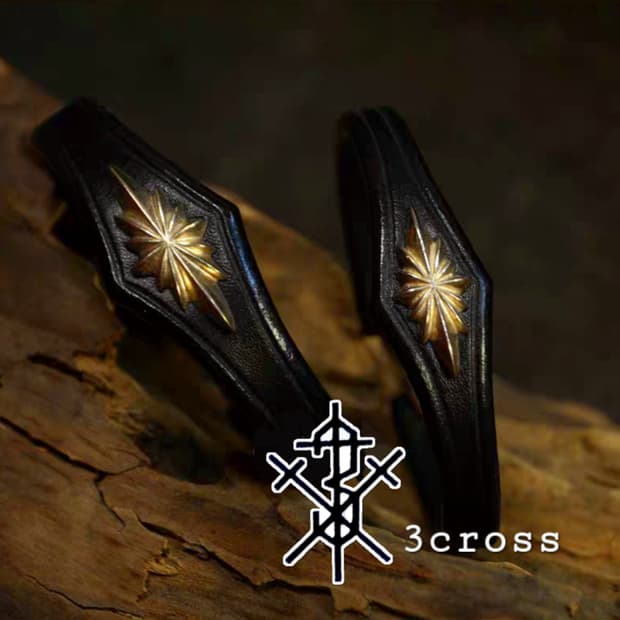 3cross cowhide brass navajo bracelets