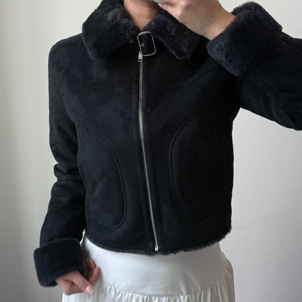 [핏예쁨/S] 홀리스터 스웨이드 무스탕 자켓