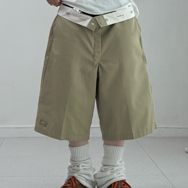 디키즈 베이지 버뮤다 팬츠