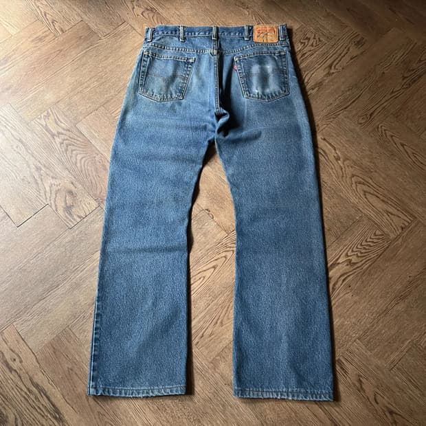 [36]리바이스 517 빈티지 워싱 플레어핏 데님 팬츠