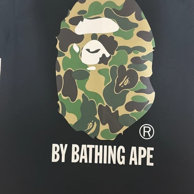 베이프 카모 반팔티 블랙 S