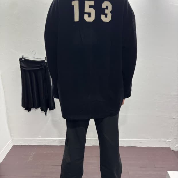 y’s for men numbering wool coat