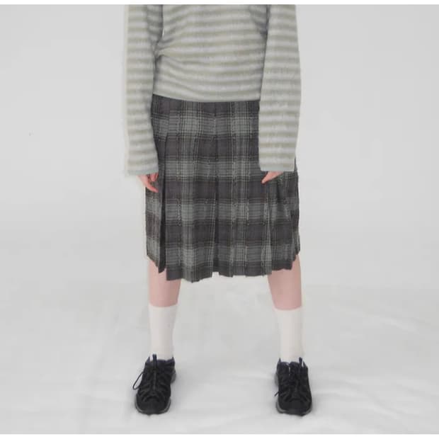 페스토 DAMAGE CHECK MIDI SKIRT TEA