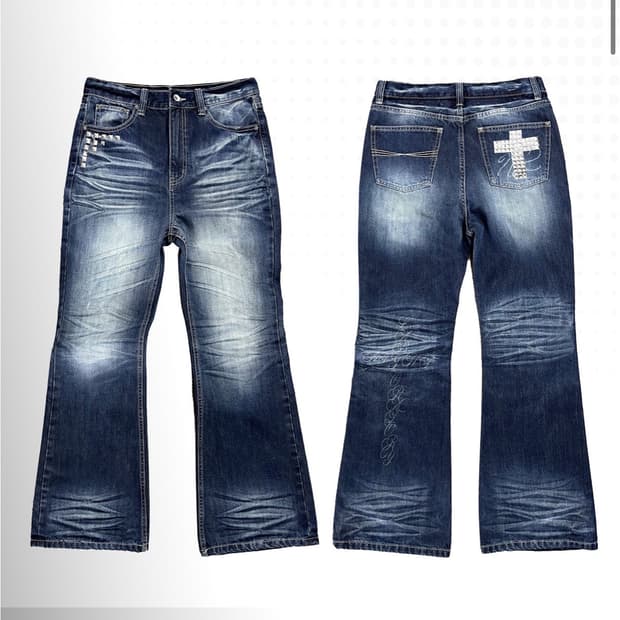 stud flared jeans 스터드 팬츠