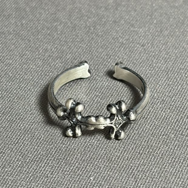 폴리테루 925 실버 링 002 크로스 본 19호