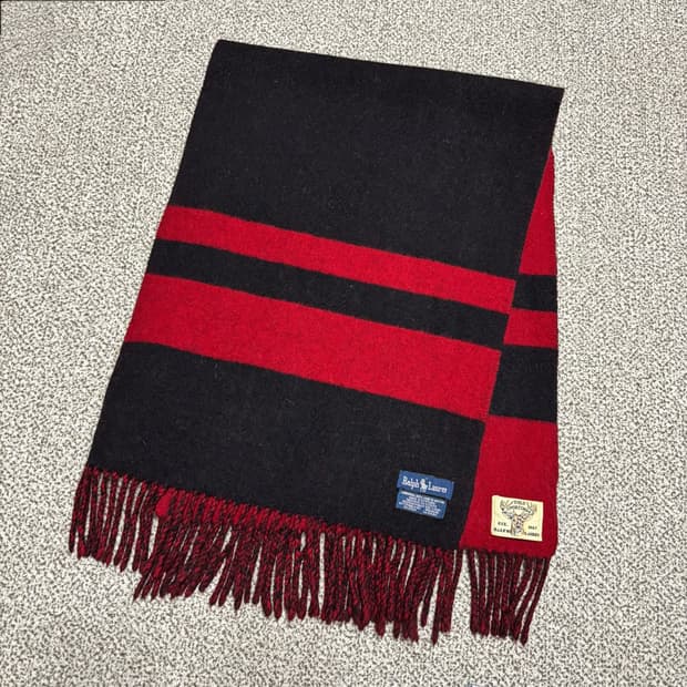 [택포,램스울100] 폴로 랄프로렌 이태리 머플러 목도리 [A+]