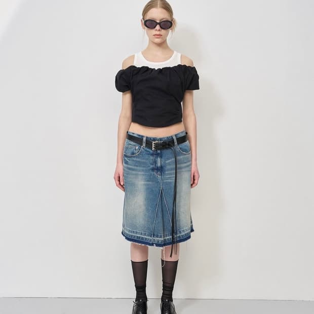 WESTERN STRAP LEATHER BELT (black)