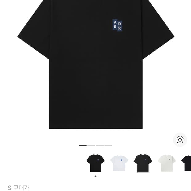 아더에러 시그니피컨트 TRS/BL 태그 티셔츠 04 블랙 (S)