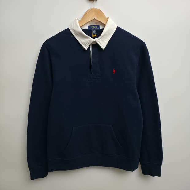 [S] 폴로 랄프로렌 럭비 스웻셔츠 네이비
