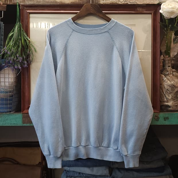 

90s Tultex 빈티지 스웻셔츠 플레인 스웻셔츠 파스텔 블루 L