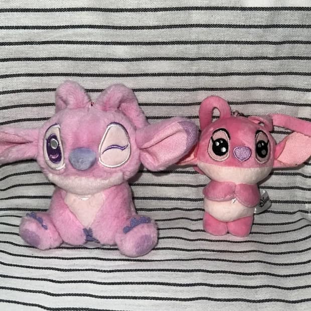 스티치 엔젤 키링 인형 2종 세트