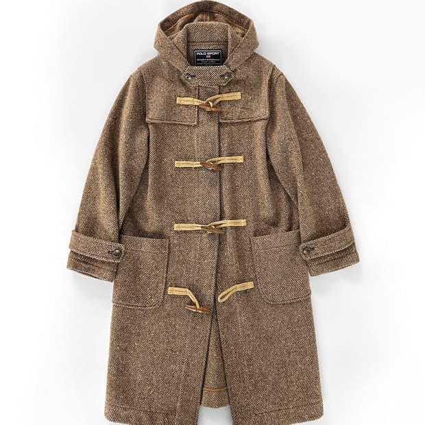 90s 빈티지 폴로 스포츠 울 더플 코트