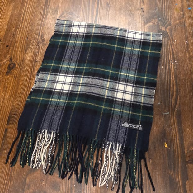 타탄체크 이탈리아 머플러