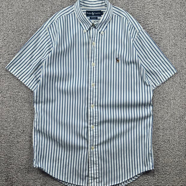 폴로랄프로렌 스트라이프 하프 반팔 셔츠 ( 40 ) / 11921