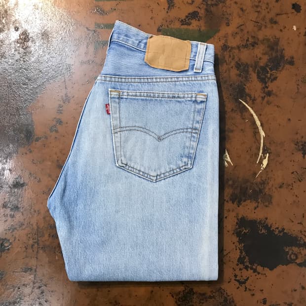 90s usa 리바이스 501 연청 데님 팬츠 허리 30 